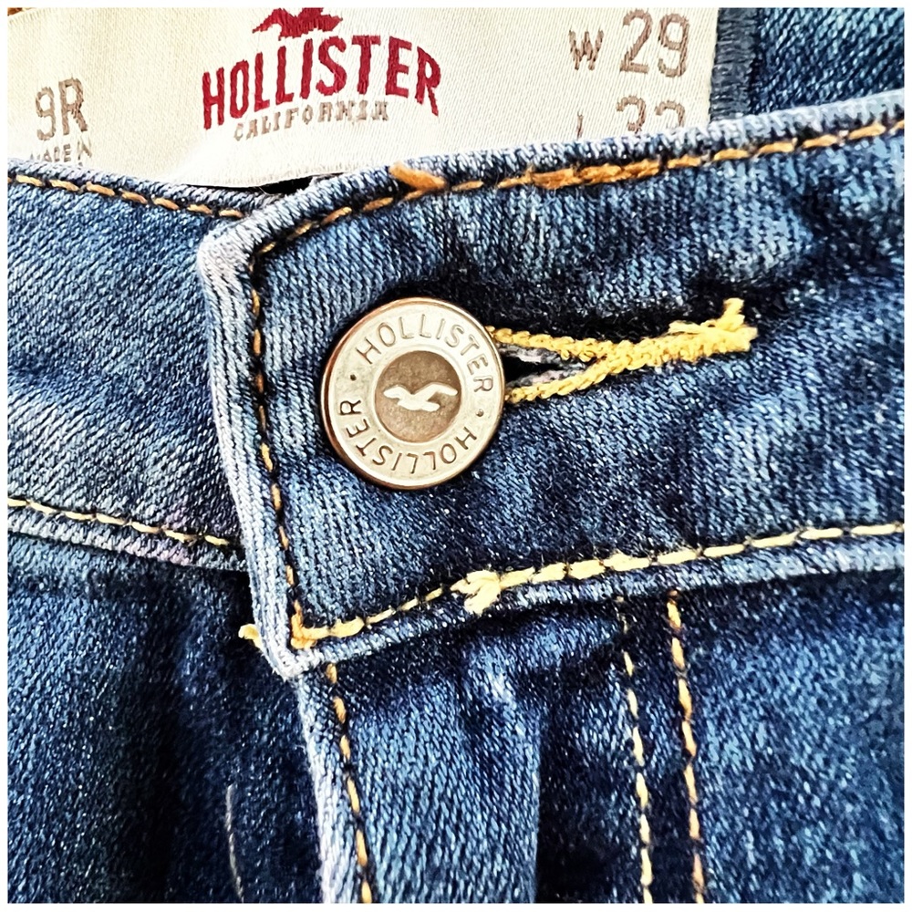 Hollister Distressed Raw Hem Jeans Size 29 - Picture 5 of 16